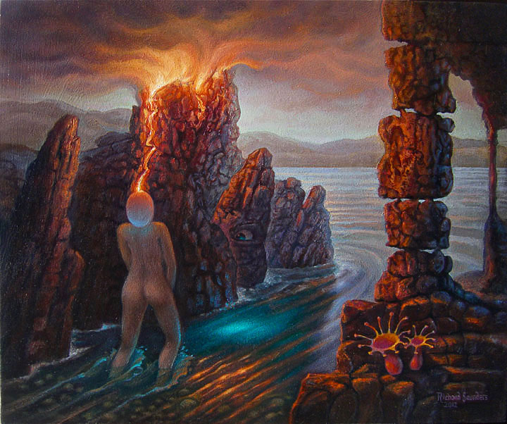 Cleft or Chasm - Oil on board 8 x 10 inches 2012