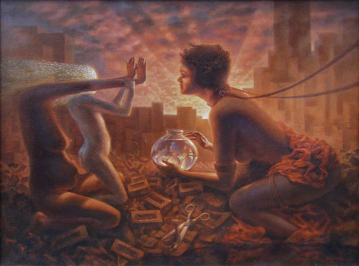 Parthenogenesis - Oil on canvas 18 x 24 inches 1995